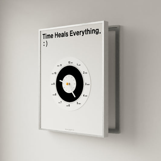 Meter Box Decorative Painting With Clock Punch-free Mute Hanging Painting