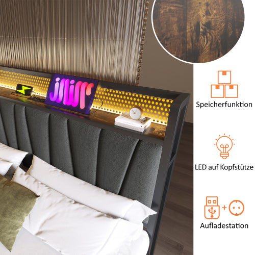 Doppelbett Aus Metall Mit Matratze
