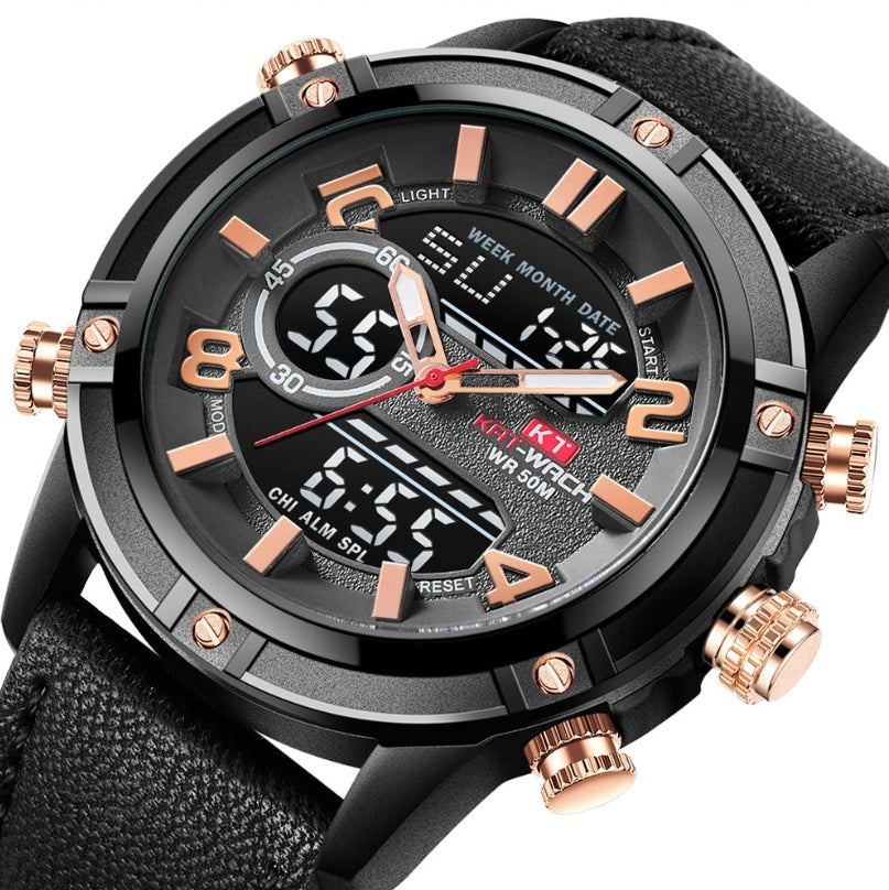 Engraved KAT-WACH cross-border new men's high-end sports watch waterproof luminous quartz watch men