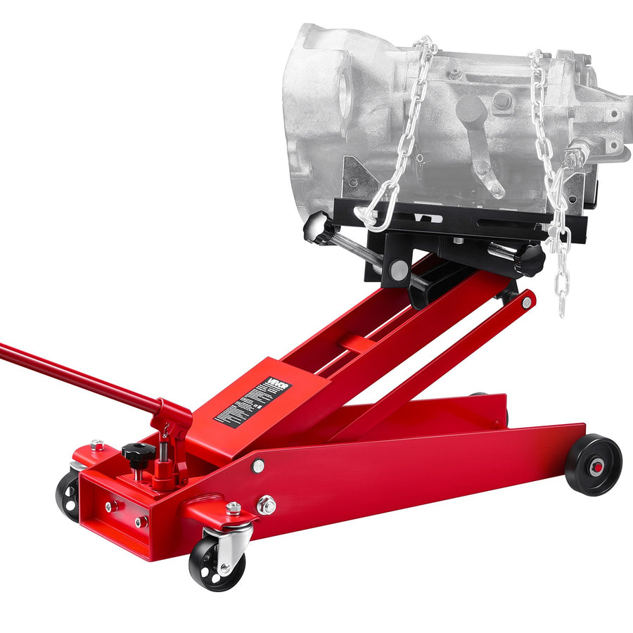 Wagenheber Mit Niedrigem Profil 450 Kg Hydraulischer Rangierwagenheber Mit 16–64 Cm Hubhöhe & Flexiblen 360°-Schwenkrädern Hochleistungs-Hebebühne Für Garage / Werkstatt Rot