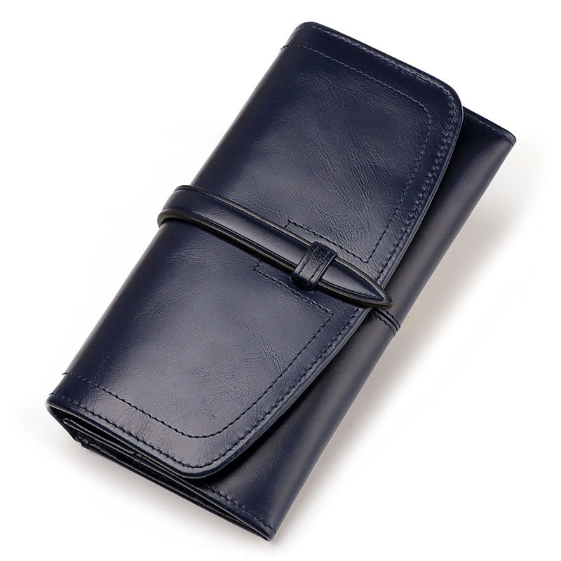 Long Zipper Retro Womens Wallet Large Capacity Womens Bag