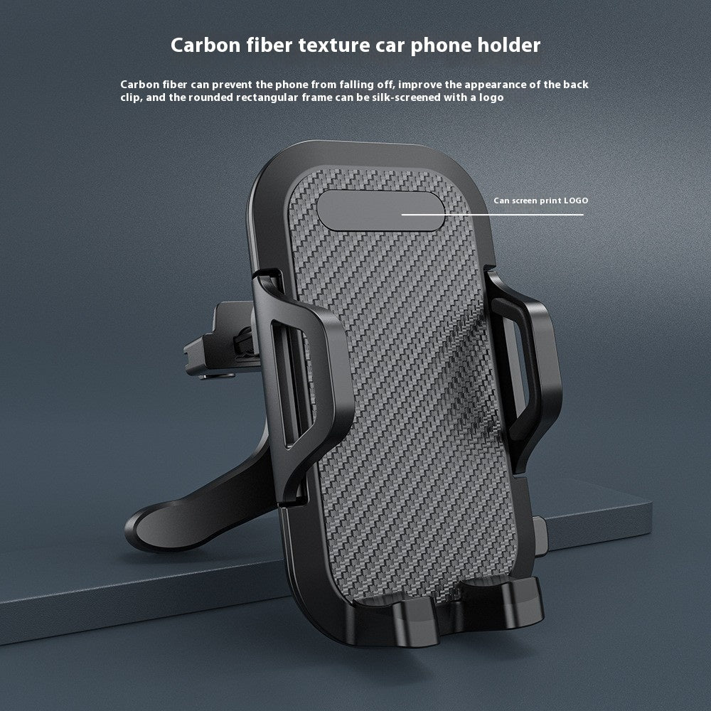 Multifunctional Carbon Fiber Car Vent Mobile Phone Bracket