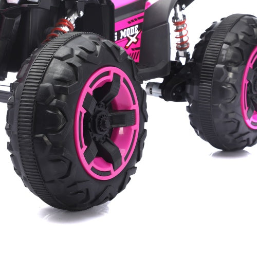 Ride On Toy Car,12V  Electric ATV Car For Kids, 4 Wheeler Electric Toy Car With Bluetooth,light,Leather Seaters,,for Boys,Girls,indoor And Out Door