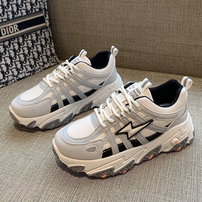 Platform sneakers with platform sole