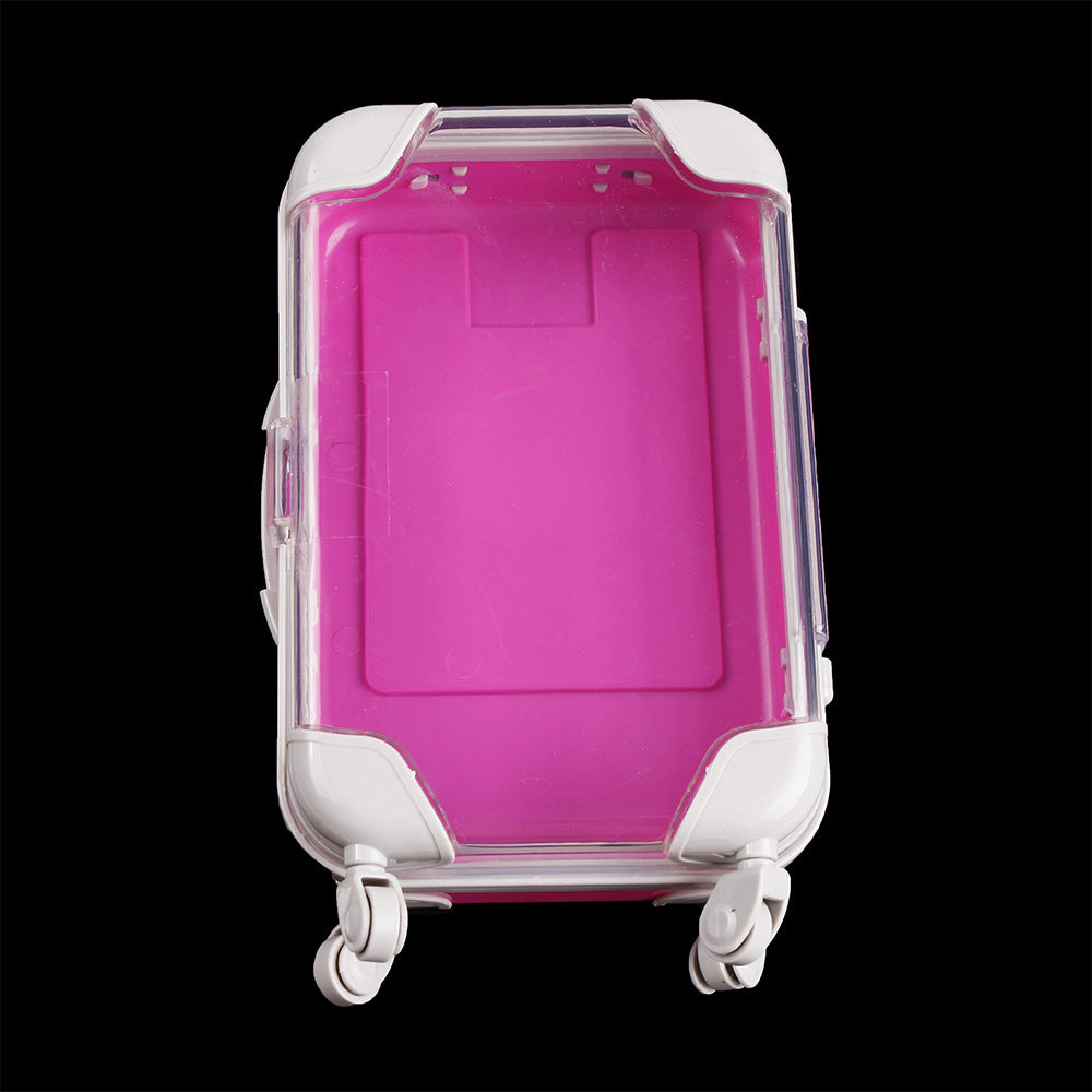 Children's Simple Cartoon Mini Suitcase Shape Storage Box