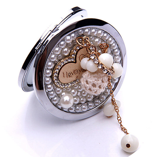 Personalized Gift Stick Diamond Love Tassel Carry Make-up Mirror