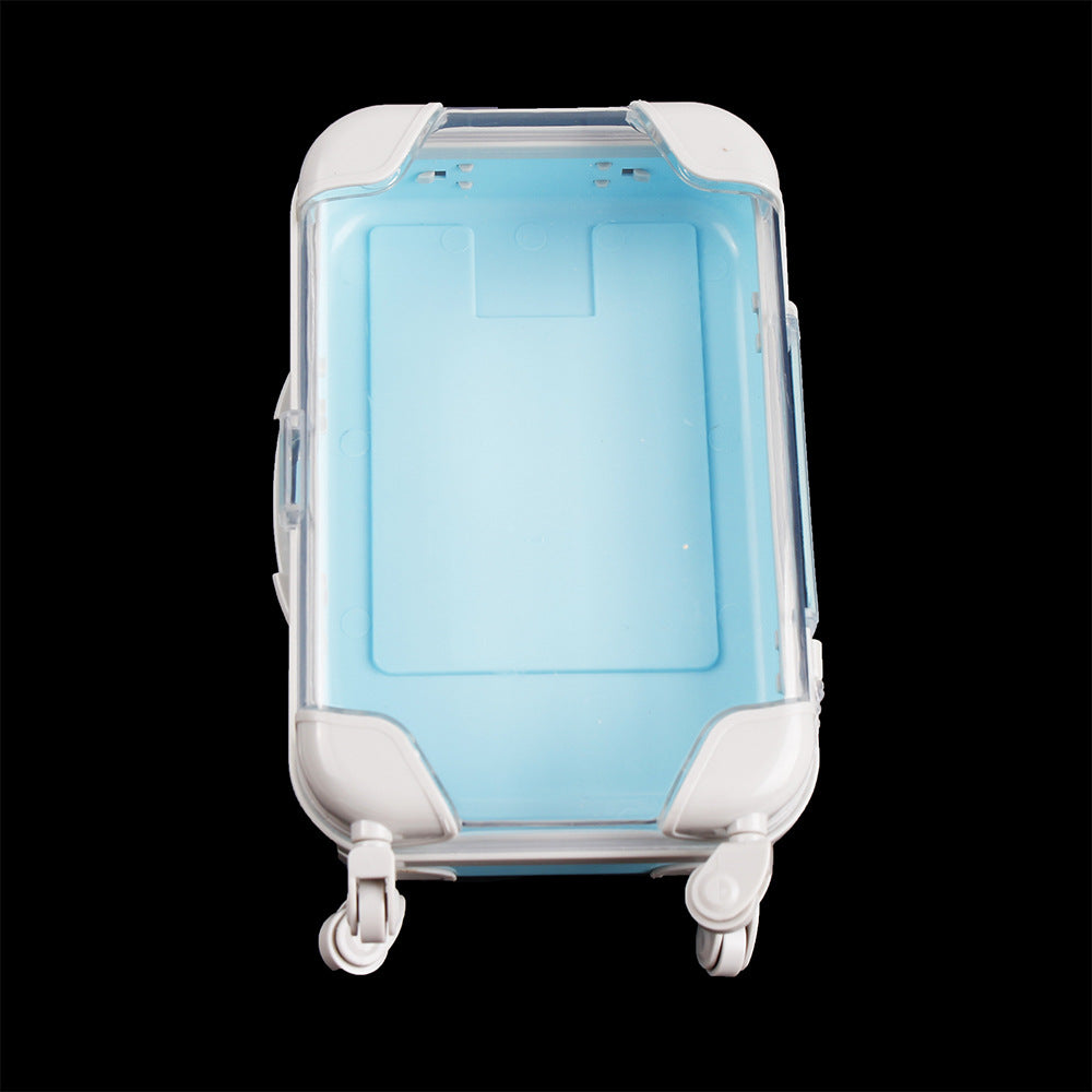 Children's Simple Cartoon Mini Suitcase Shape Storage Box