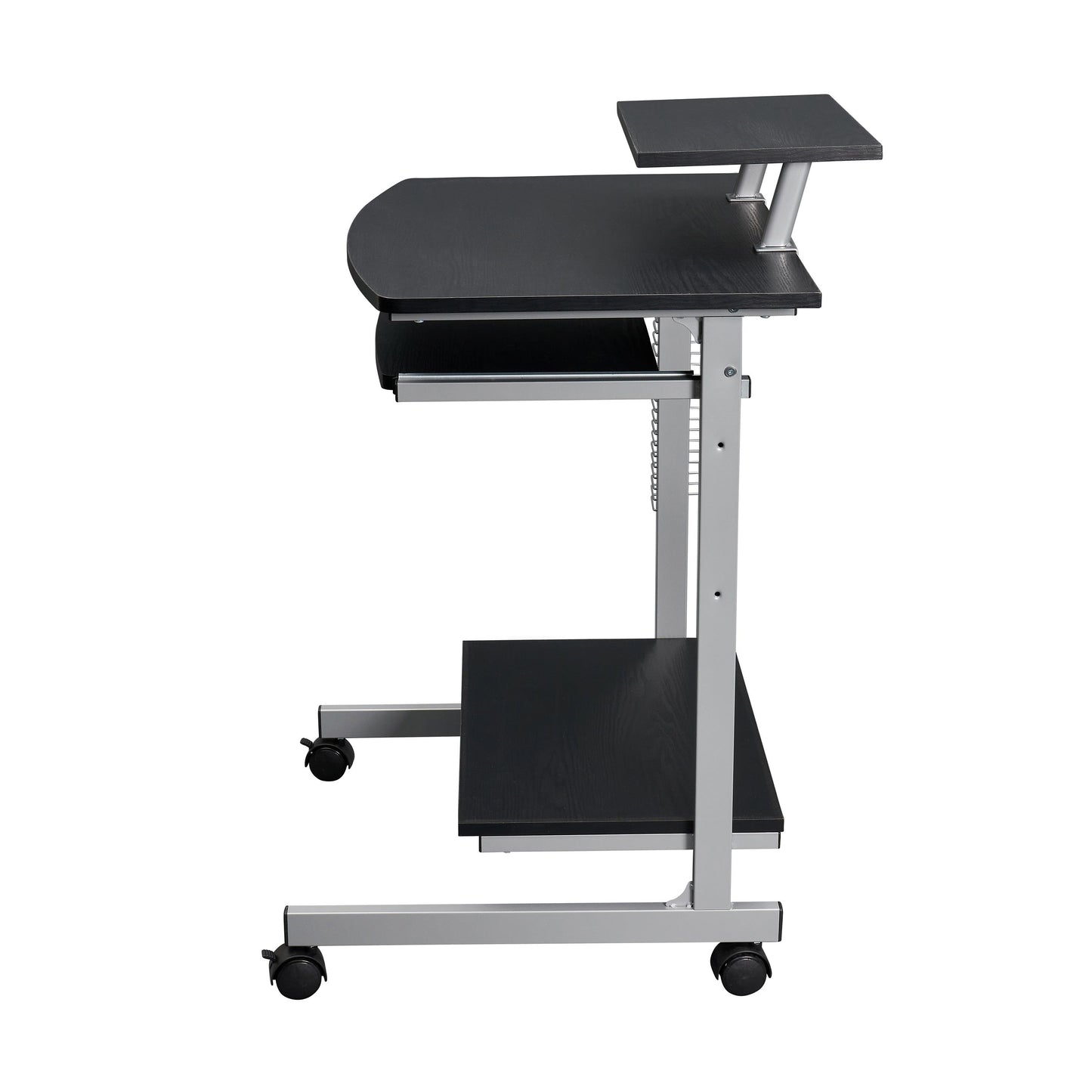 Compact Computer Cart With Storage Space, Dark Coffee Color,Prohibited Platform Amazon