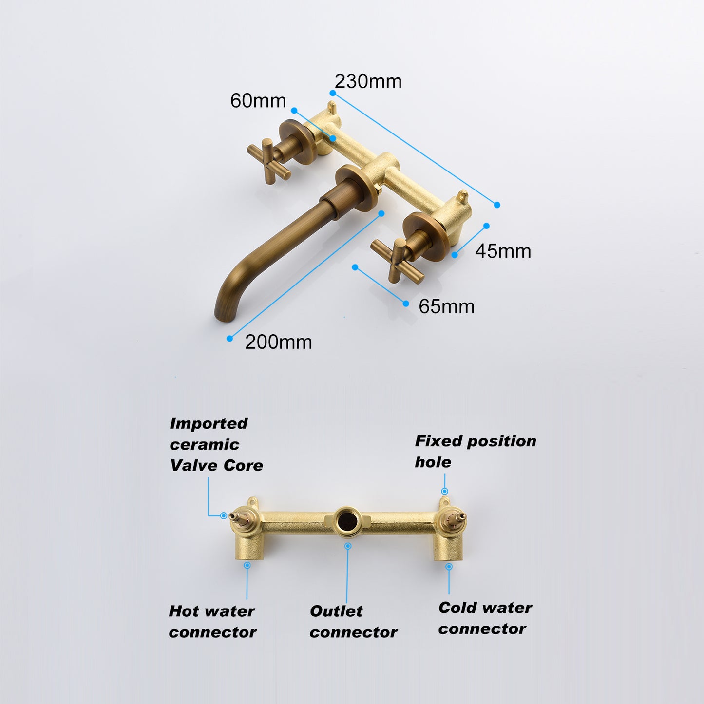 Bathroom Faucets, Wall-mounted Bathroom Sink Faucets