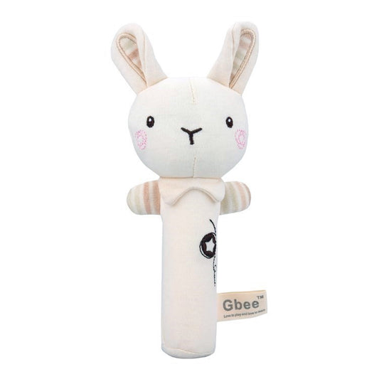 Baby Rattle Plush Early Education Animal Toy Round Rattle Stick Baby Soothing Toy
