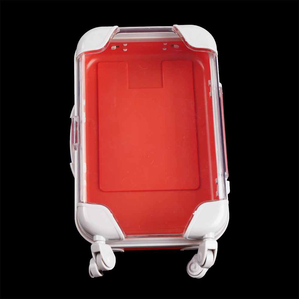 Children's Simple Cartoon Mini Suitcase Shape Storage Box