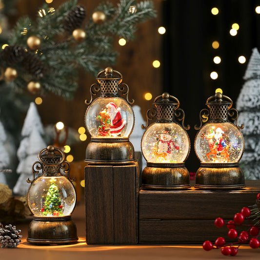 USB Music Snowflake Christmas Light Resin Ornament Christmas