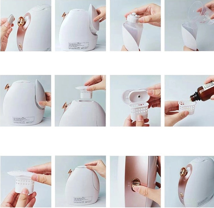 Cold and hot nano spray moisturizing face steamer