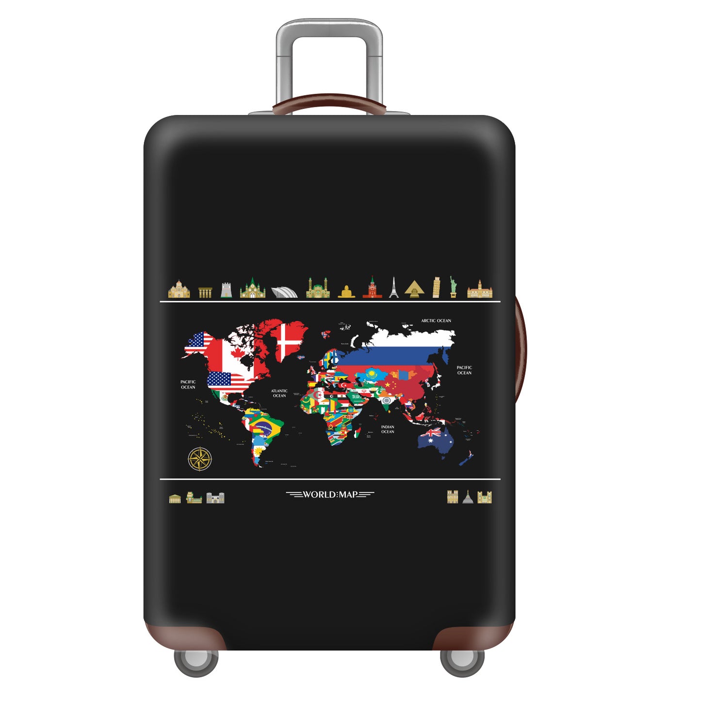 Polyester Suitcase Cover Suitcase Pull Rod