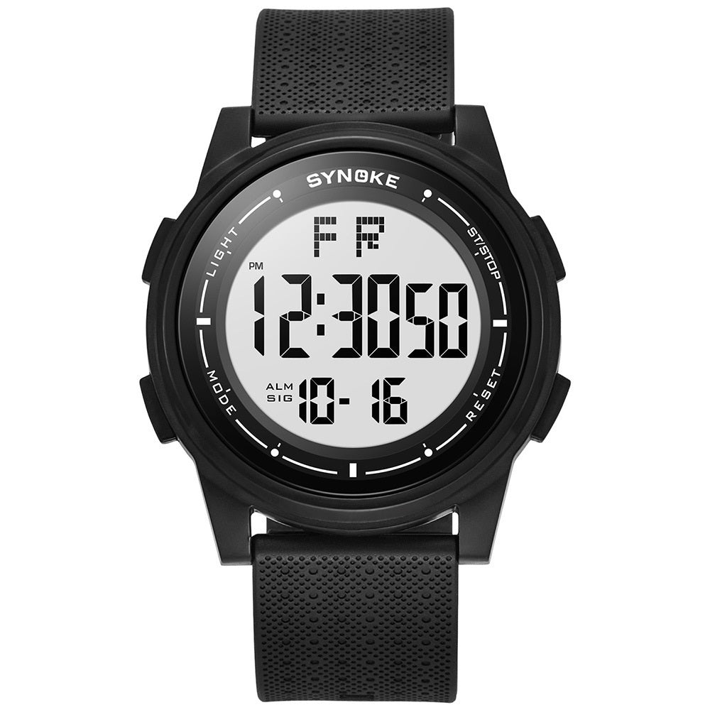 Men's Sports Electronic Watch Lightweight Design Large Screen Luminous Student Watch