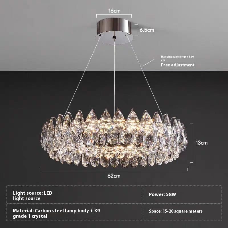 Crystal Modern Room French Villa Restaurant Lamps