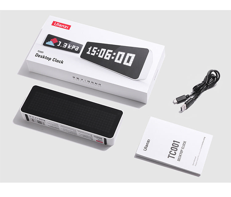 Self-media Blogger Multi-functional Desktop Clock Pixels