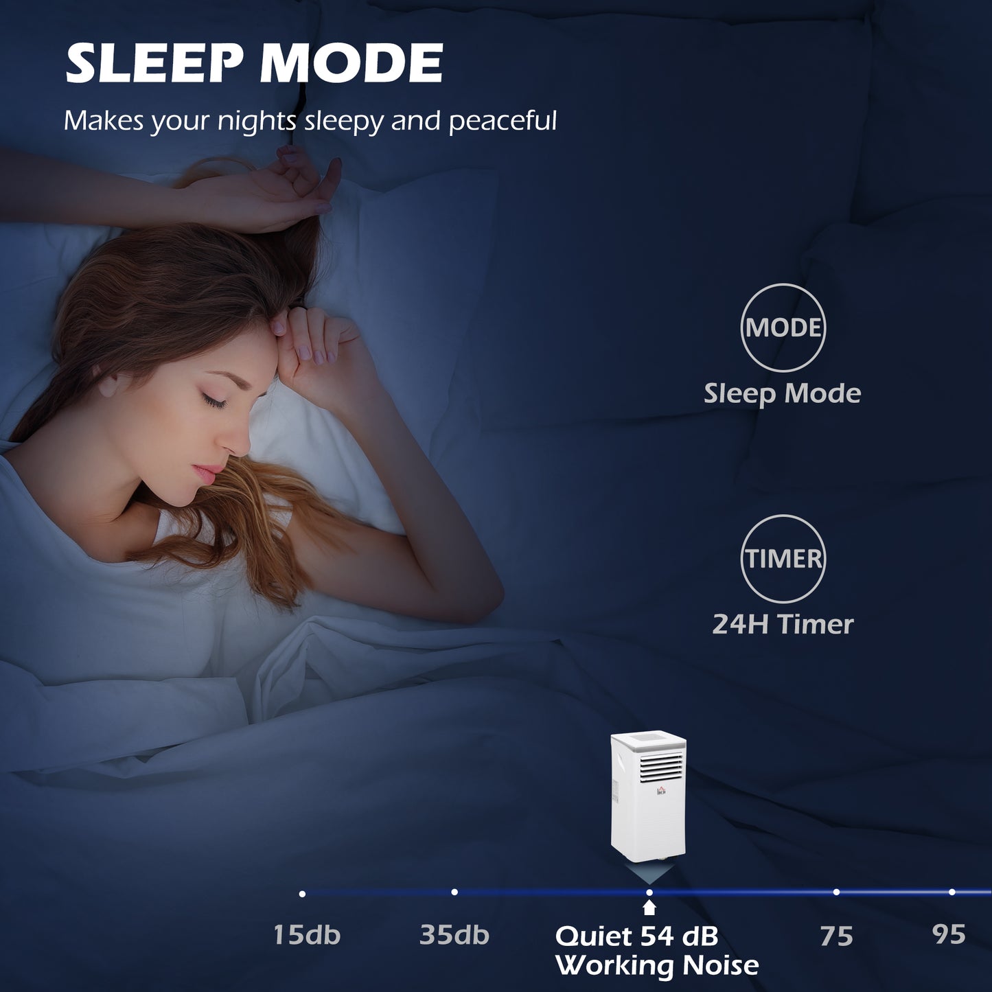 8000 BTU Portable Air Conditioner for Rooms Uo to 344 Sq.Ft.