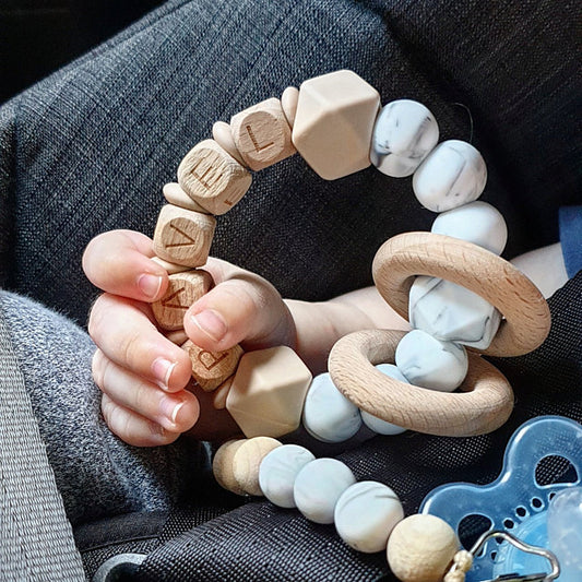 Frosty Color Baby Log Rattle Baby Grip Training Toy