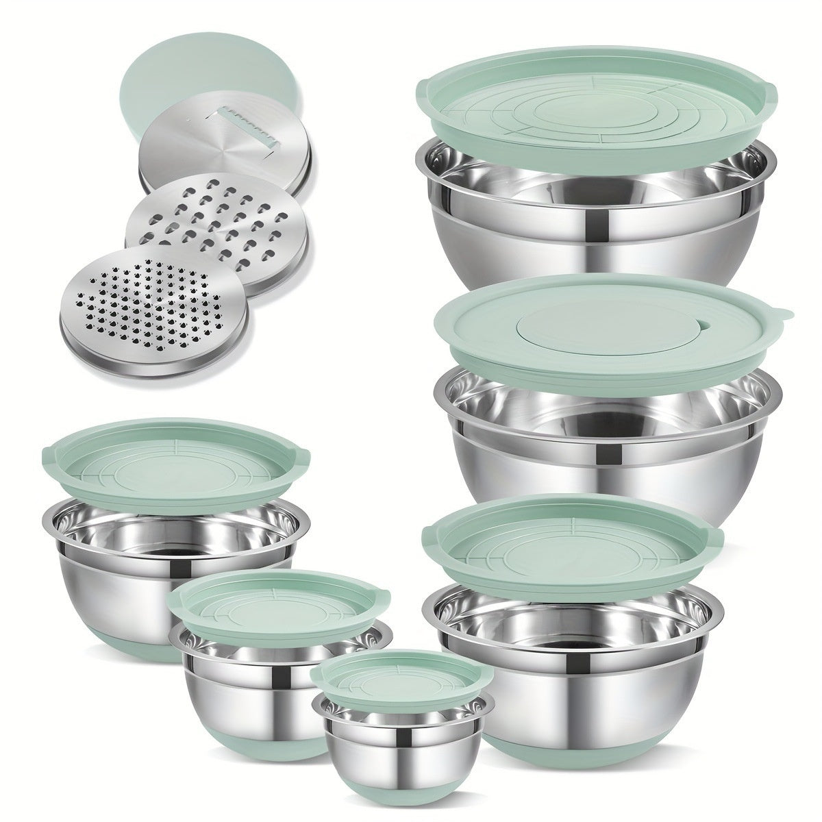 Baking Tools Egg Beater Bowl Salad Bowl Cooking Bowl Set With Lid