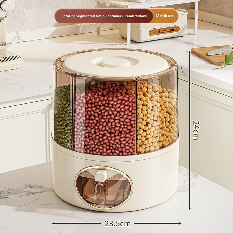 Rotatable Cereals Storage Bucket Insect Proof Sealed