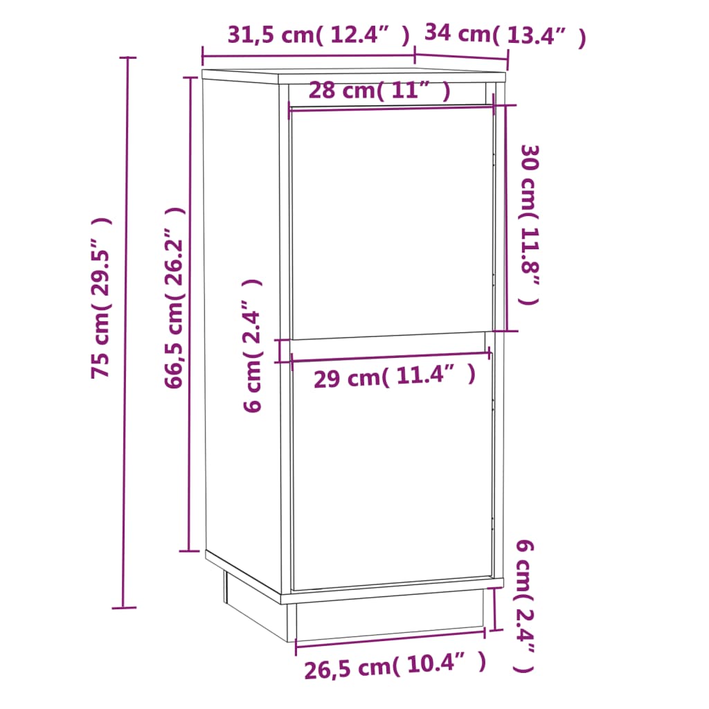 Sideboard 31.5x Solid Pine Wood   Sideboards 2