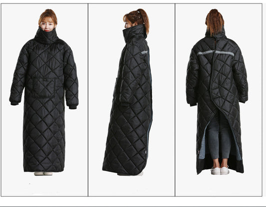 Waterproof Padded And Warm Windbreaker With Handle