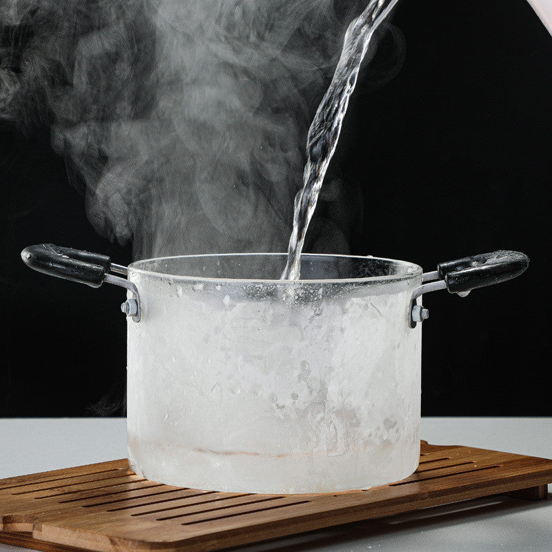 Transparent Binaural Steamer Household Glass Borosilicate