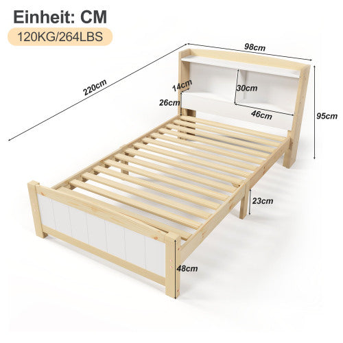 Einzelbett Aus Massivholz