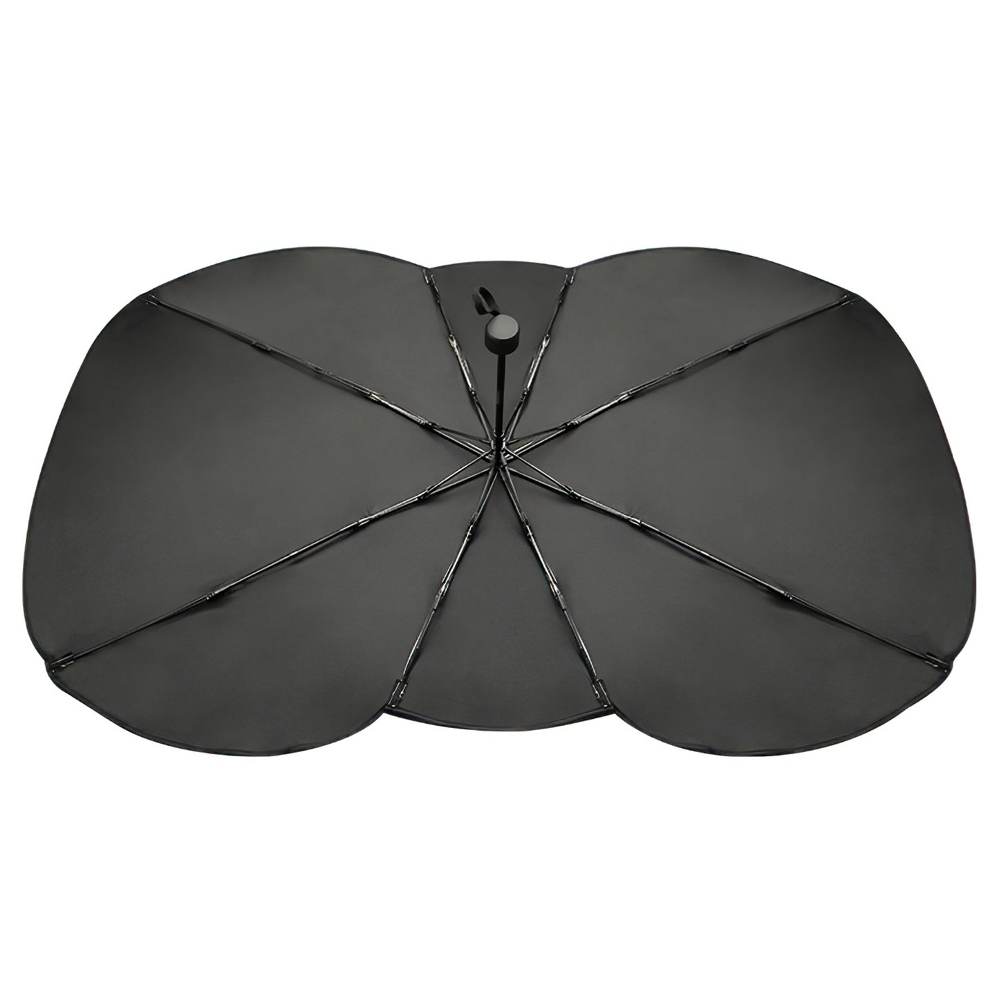 1Pc 57x33In Foldable Car Sun Umbrella Universal Sun Blocker Shield Shade Silver Titanium Sun Protector With Carry Bag For Car Truck SUV