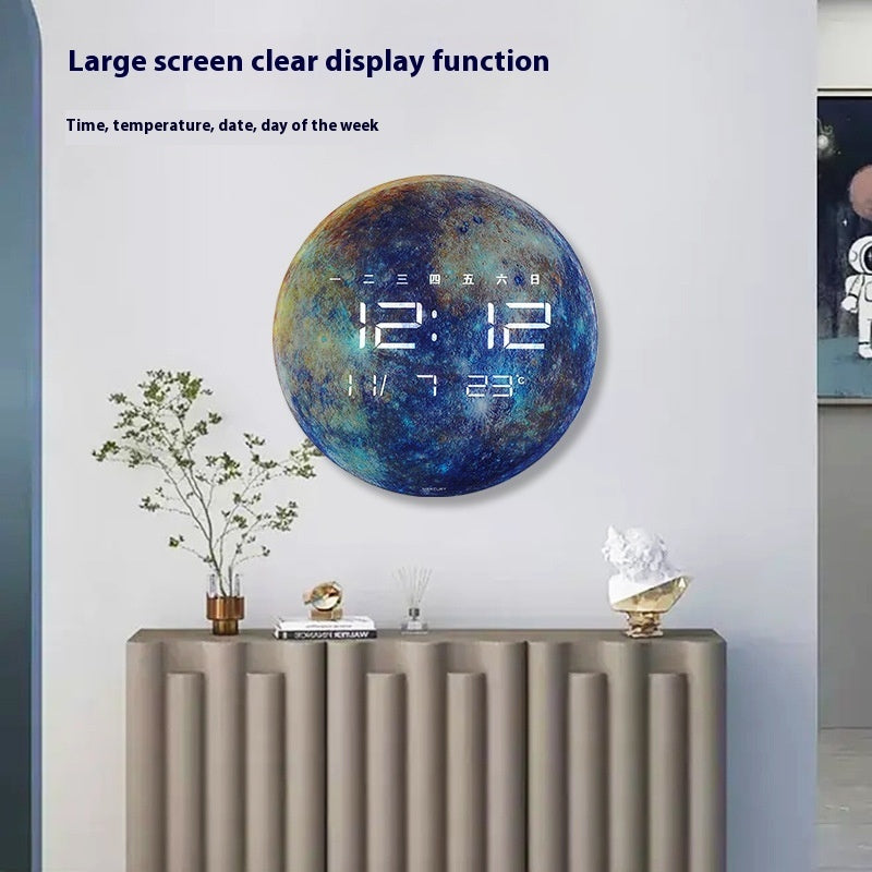LCD Digital Electronic Wall Clock Simple Living Room Fashion Clock