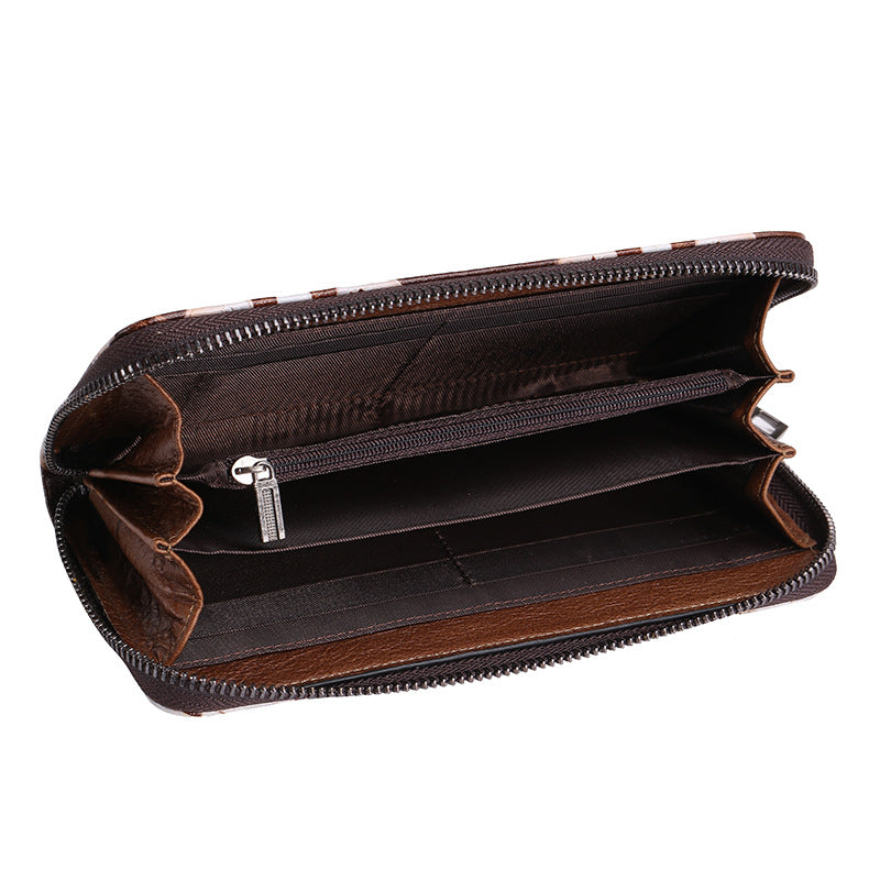 Brushed New Fashion Creative Women's Retro Wallet Top Layer Leather Long