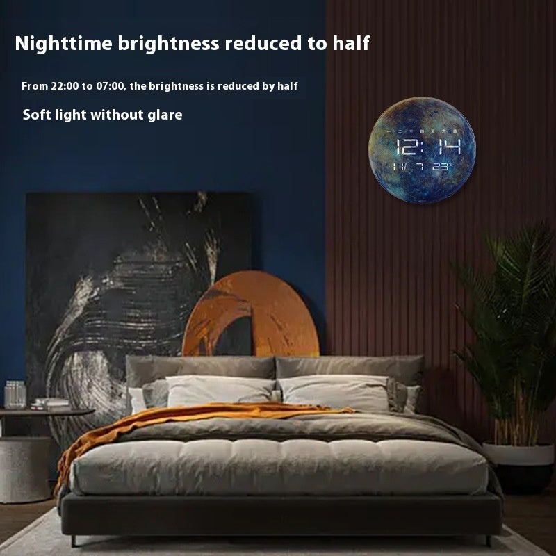 LCD Digital Electronic Wall Clock Simple Living Room Fashion Clock