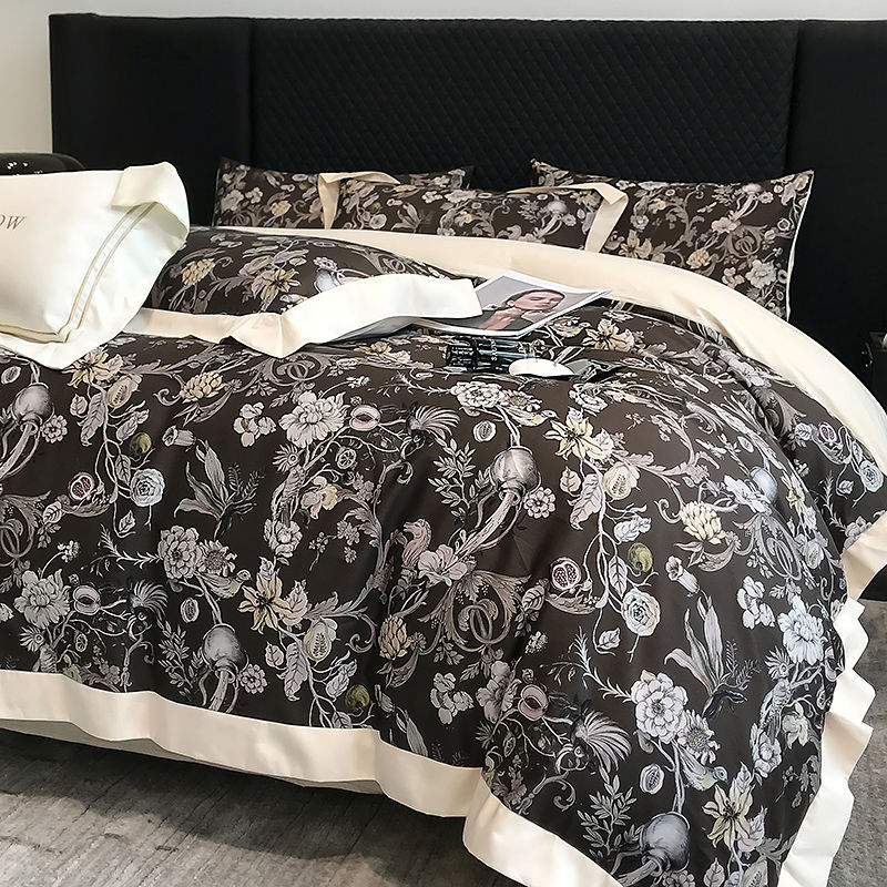 American-style High-grade 100-piece Long-staple Cotton Bed Sheet Four-piece Set