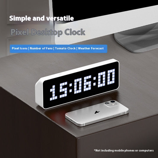 Self-media Blogger Multi-functional Desktop Clock Pixels