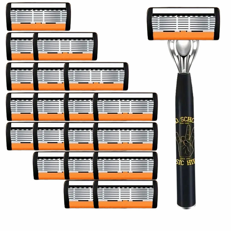 Six-layer Finger Type Handle For Manual Shaver Holder Cutter Head