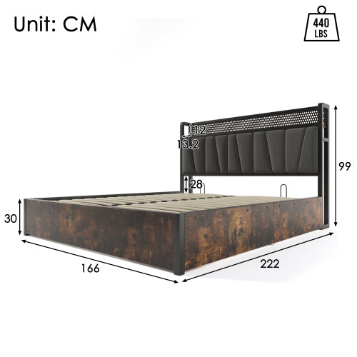 Doppelbett Aus Metall Mit Matratze Size  160cmx200cm