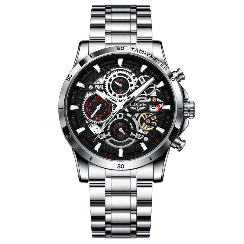 Audi design watch in silver