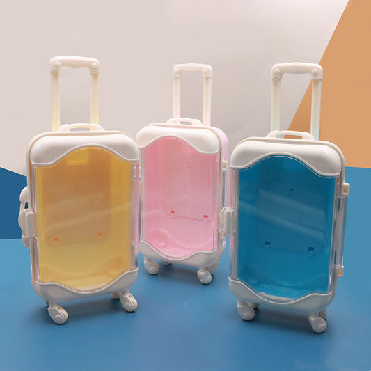 Children's Simple Cartoon Mini Suitcase Shape Storage Box