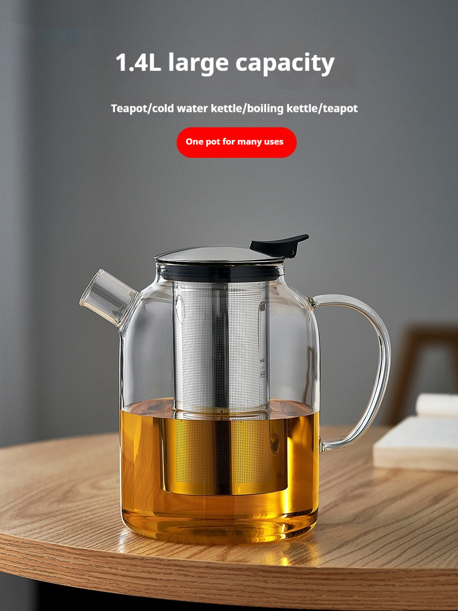 Large Capacity Teapot Household Heat-resistant Stainless Steel Filter Boiling Kettle