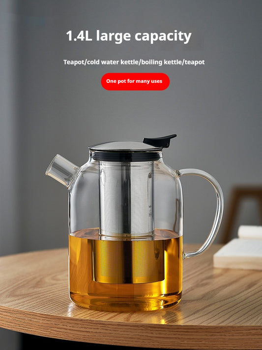 Large Capacity Teapot Household Heat-resistant Stainless Steel Filter Boiling Kettle