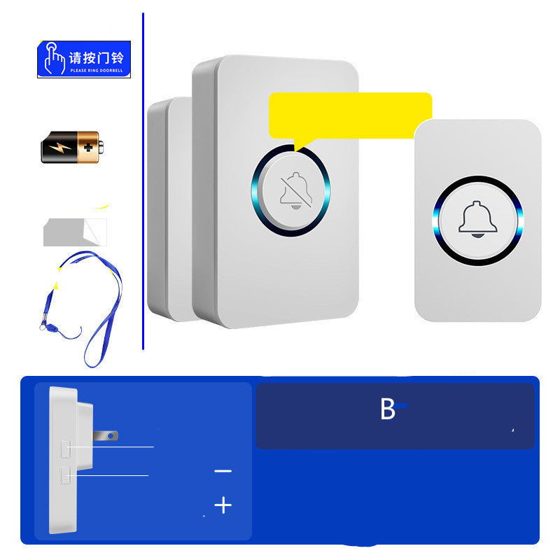 Home One For With Two Electronic Remote Control Wireless Doorbell Smart Door
