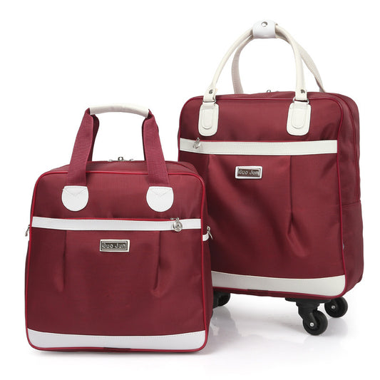 Women's Large Capacity Fashion Canvas Trolley Bag