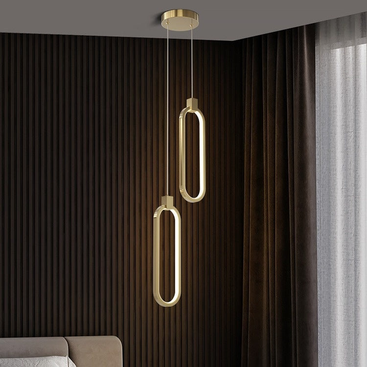 Copper Light Luxury Modern Minimalist Master Bedroom Living Room Background