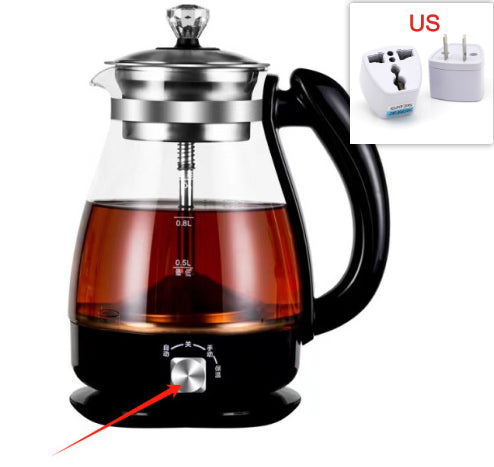 1L Automatic Steam Tea Maker Insulation Household Glass Electric Kettle