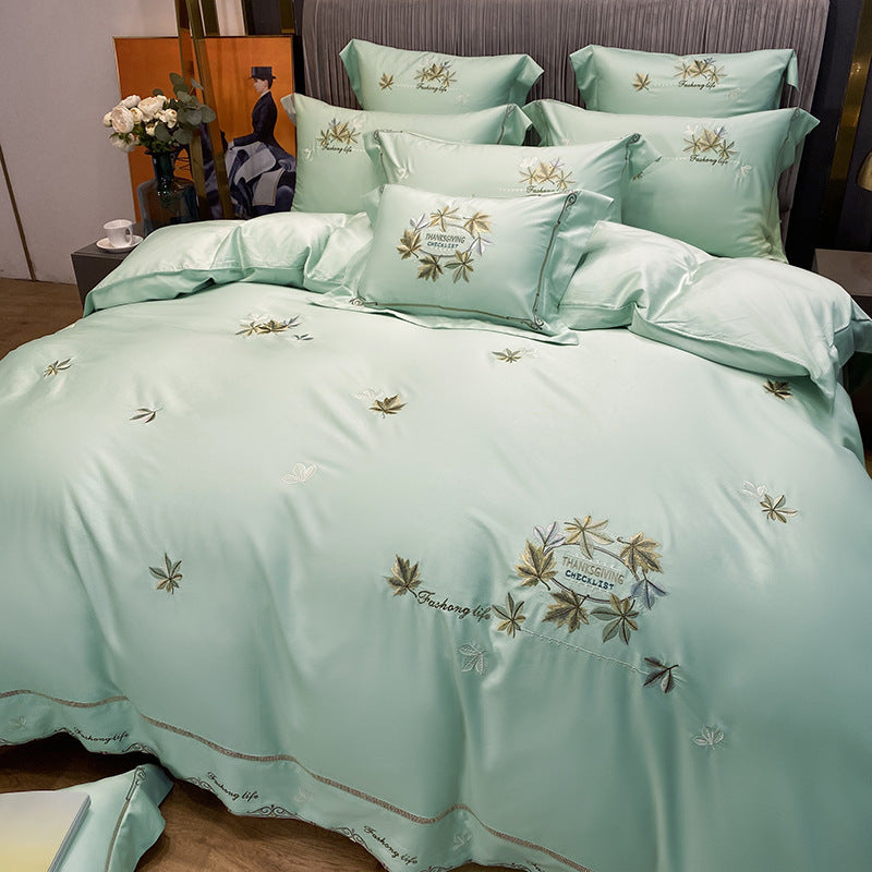 Light Luxury Embroidered Skin-friendly Quilt Cover Bedding