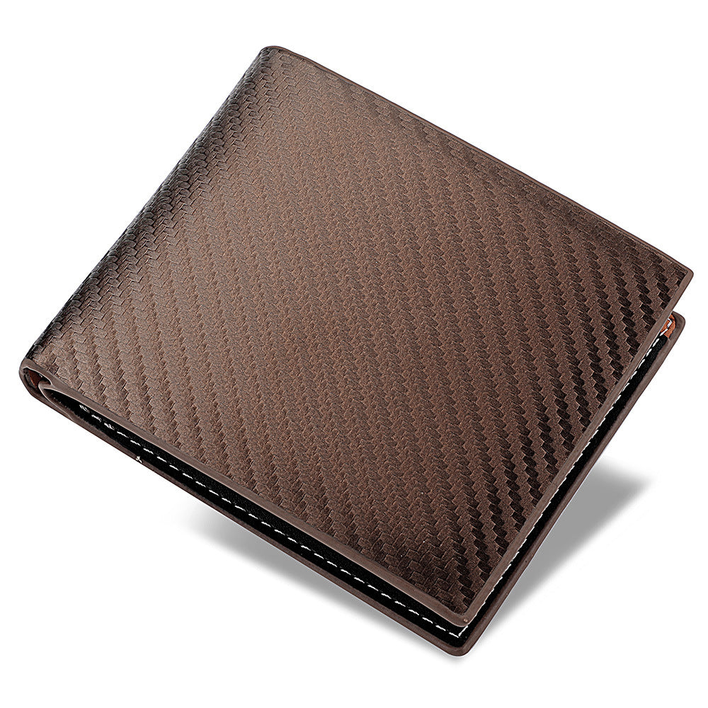 Carbon Fiber Wallet Men's Card Holder One-piece Zipper