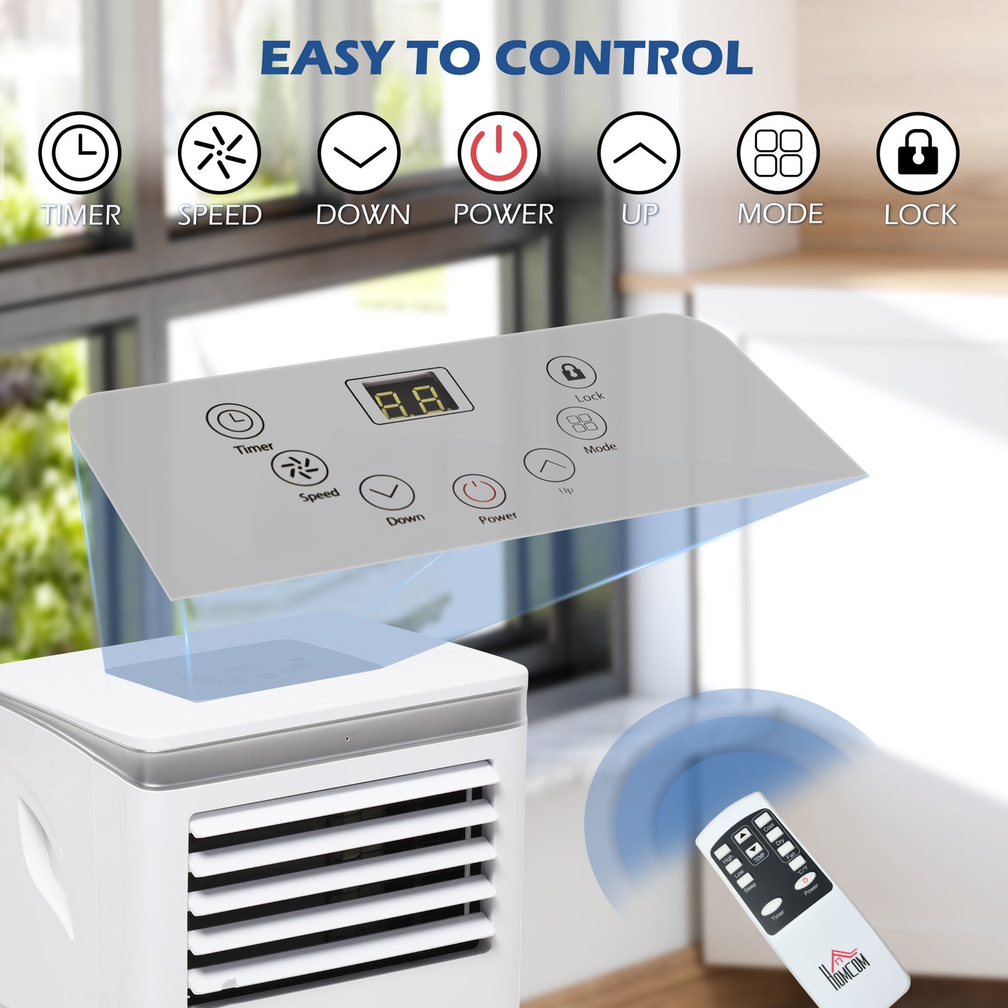 8000 BTU Portable Air Conditioner for Rooms Uo to 344 Sq.Ft.
