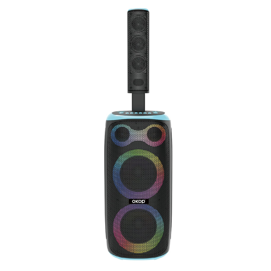 KP-8009 Wireless Bluetooth Speaker 120W High-Power Dual-Microphone Karaoke Portable Outdoor Family Gathering Speaker