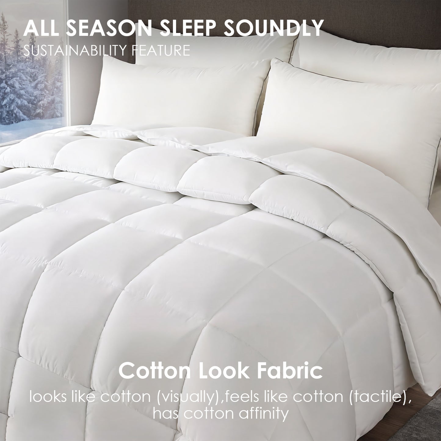 White Oversized Checkered Quilted Plump Duvet Luxury Hotel-grade Comfort For Bedrooms And